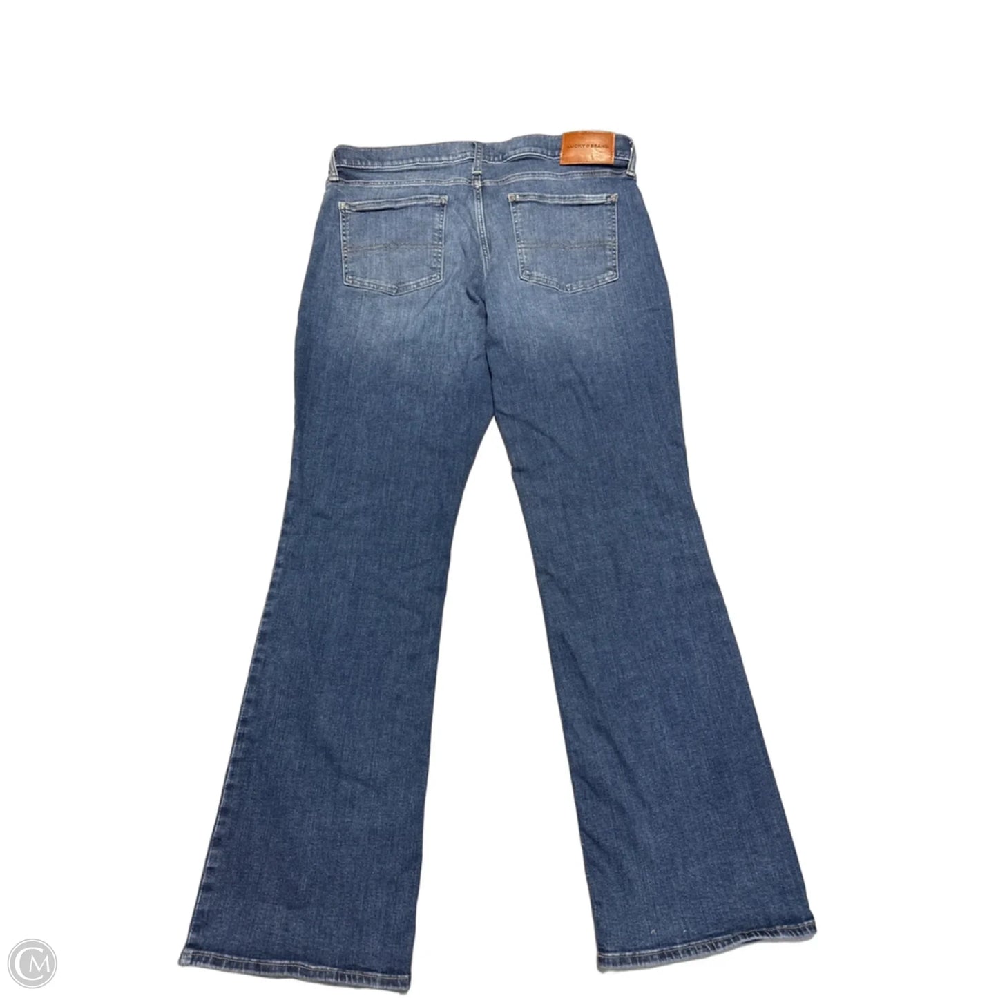 Jeans Straight By Lucky Brand In Blue Denim, Size: 14