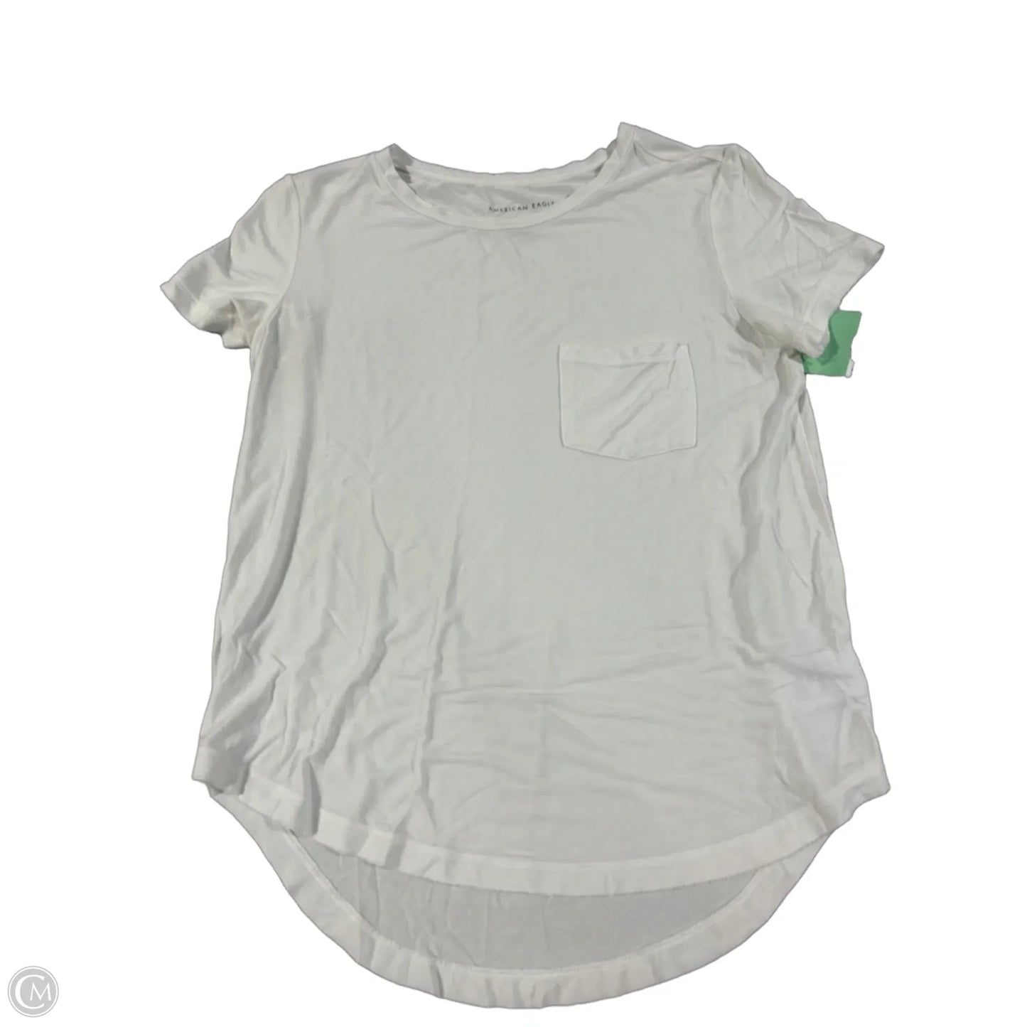 Top Short Sleeve By American Eagle In White, Size: Xs