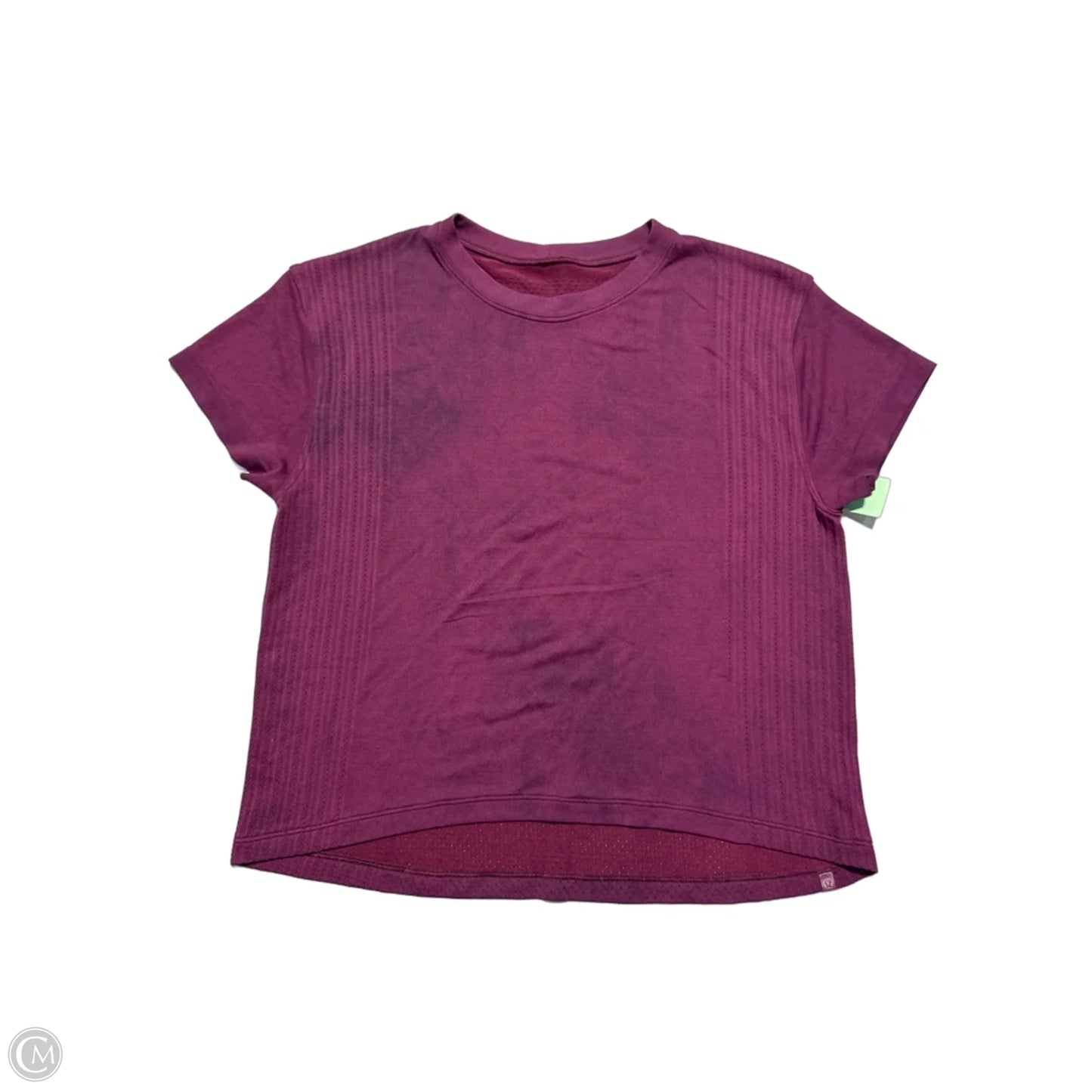 Athletic Top Short Sleeve By Lululemon In Pink, Size: S