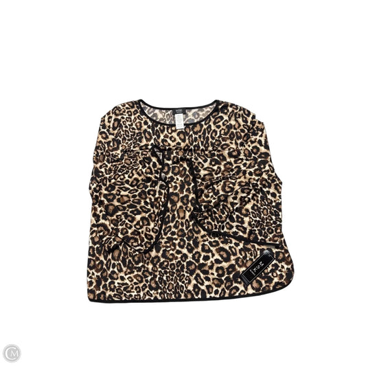 Top 3/4 Sleeve By Msk In Leopard Print, Size: 3x