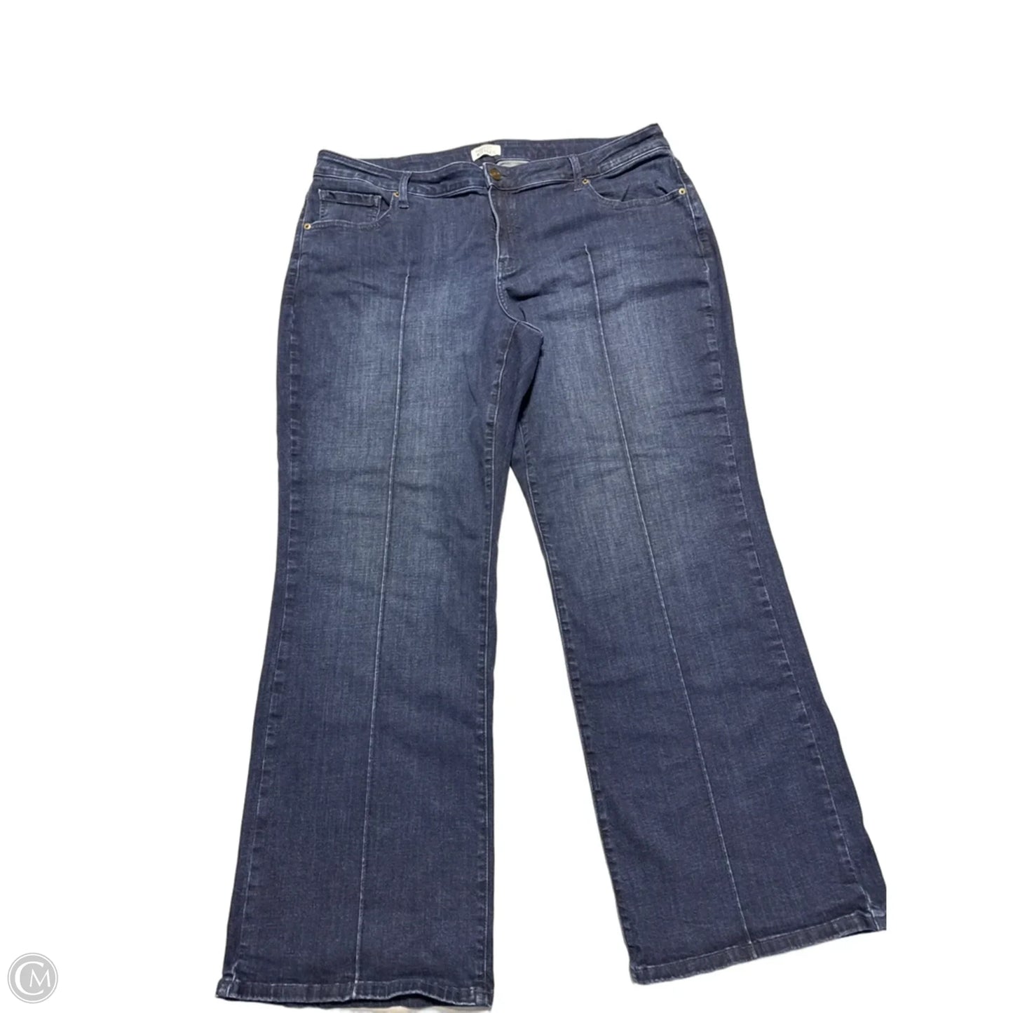 Jeans Straight By Market & Spruce In Blue Denim, Size: 18