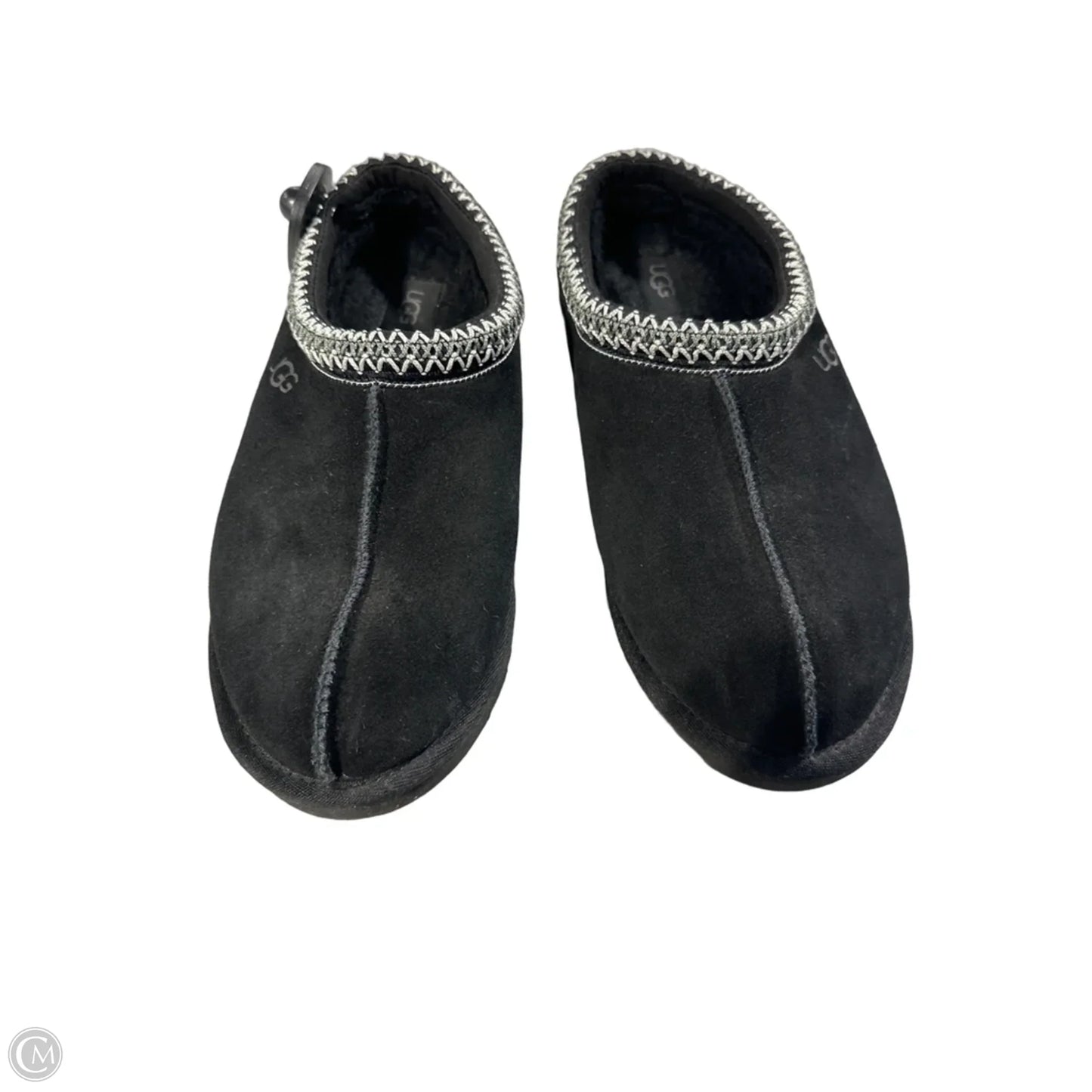 Slippers Designer By Ugg In Black, Size: 9
