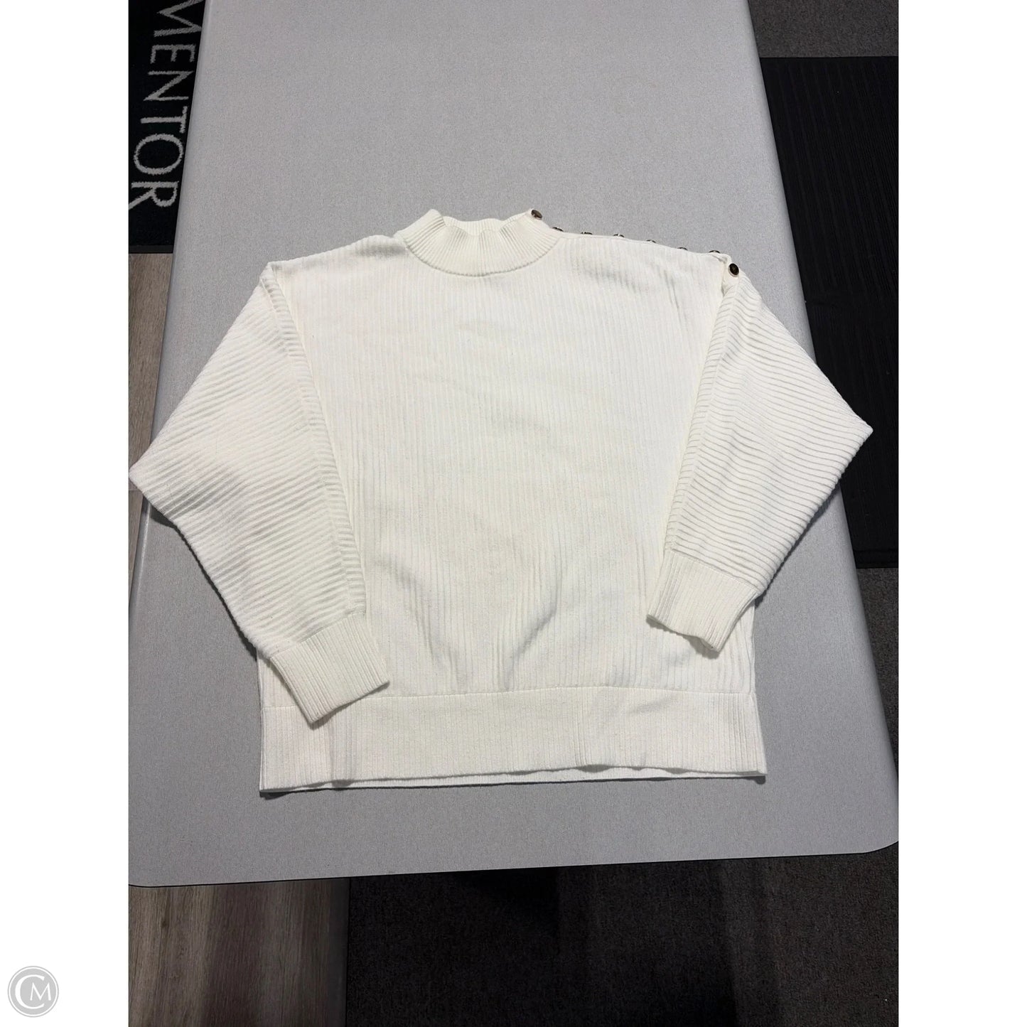 Sweater By Tahari In White, Size: M
