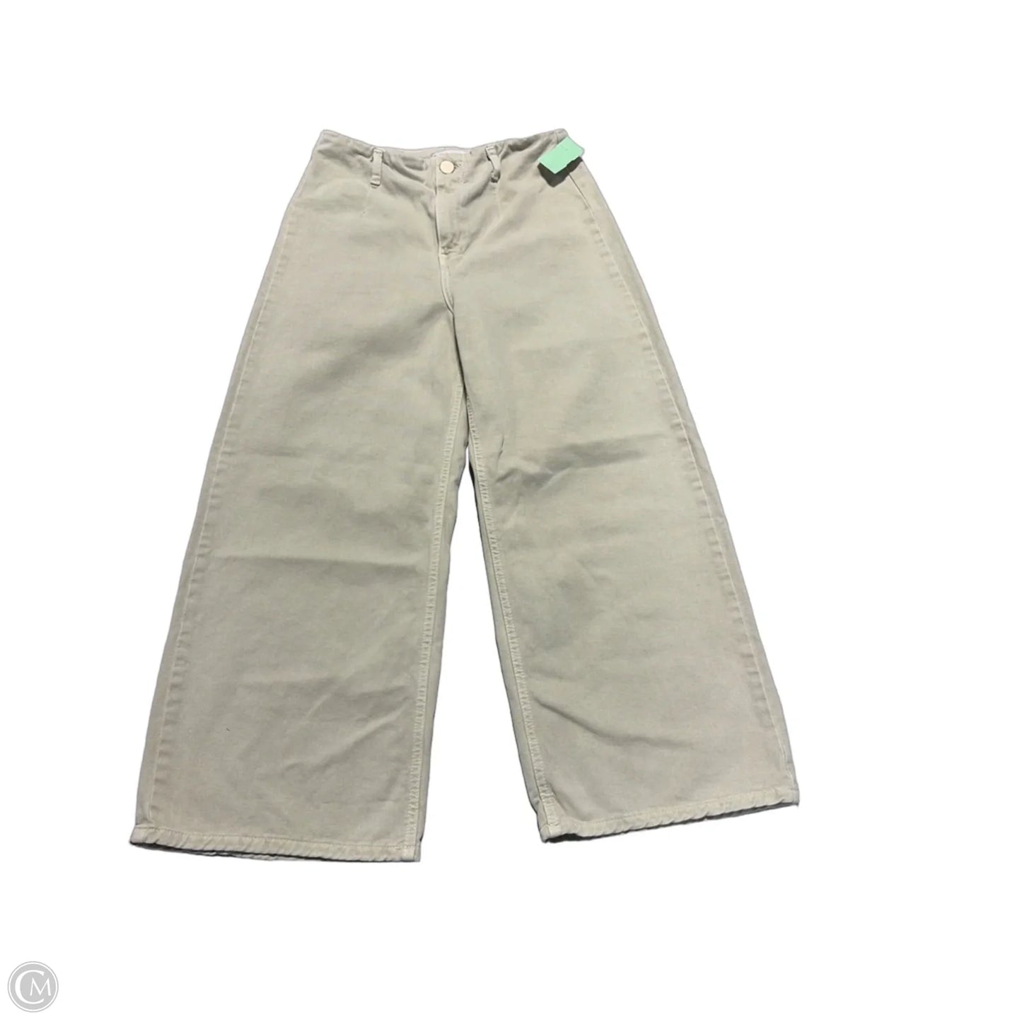 Jeans Wide Leg By Zara In Green Denim, Size: 6