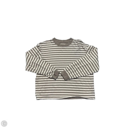 Top Long Sleeve By Madewell In Brown & Cream, Size: S