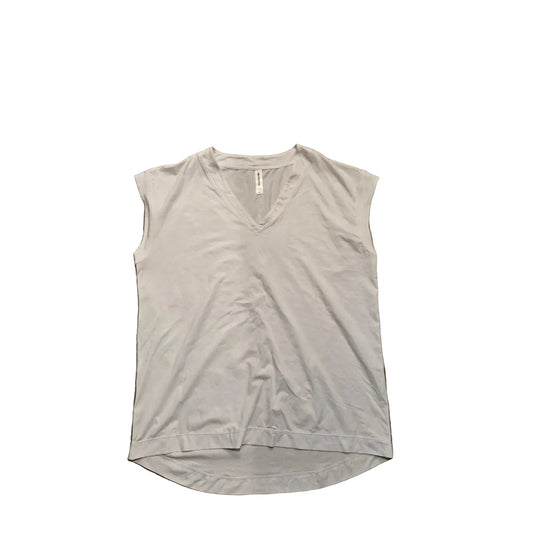 Athletic Top Short Sleeve By Athleta In White, Size: M