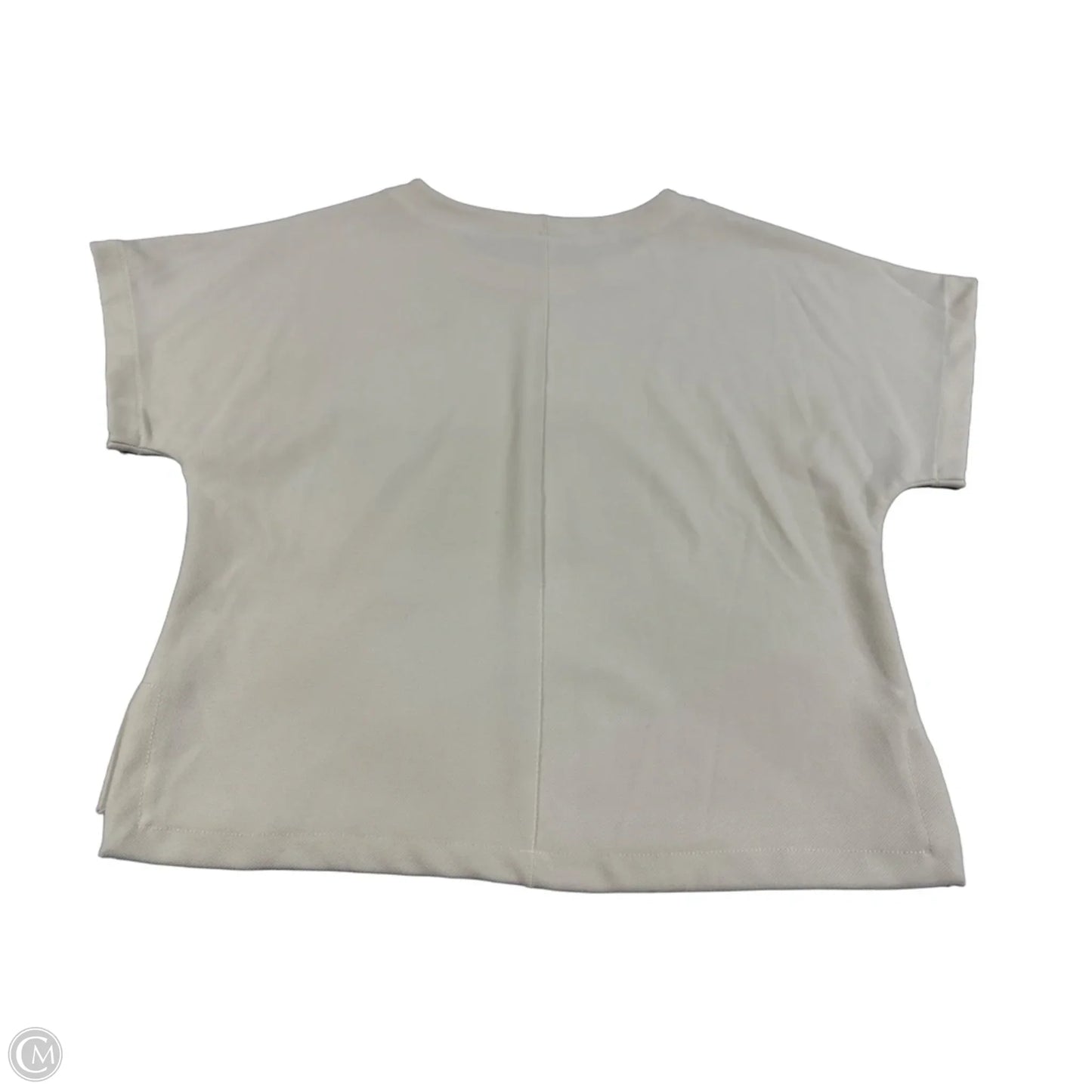 Top Short Sleeve By Max Studio In Cream, Size: L