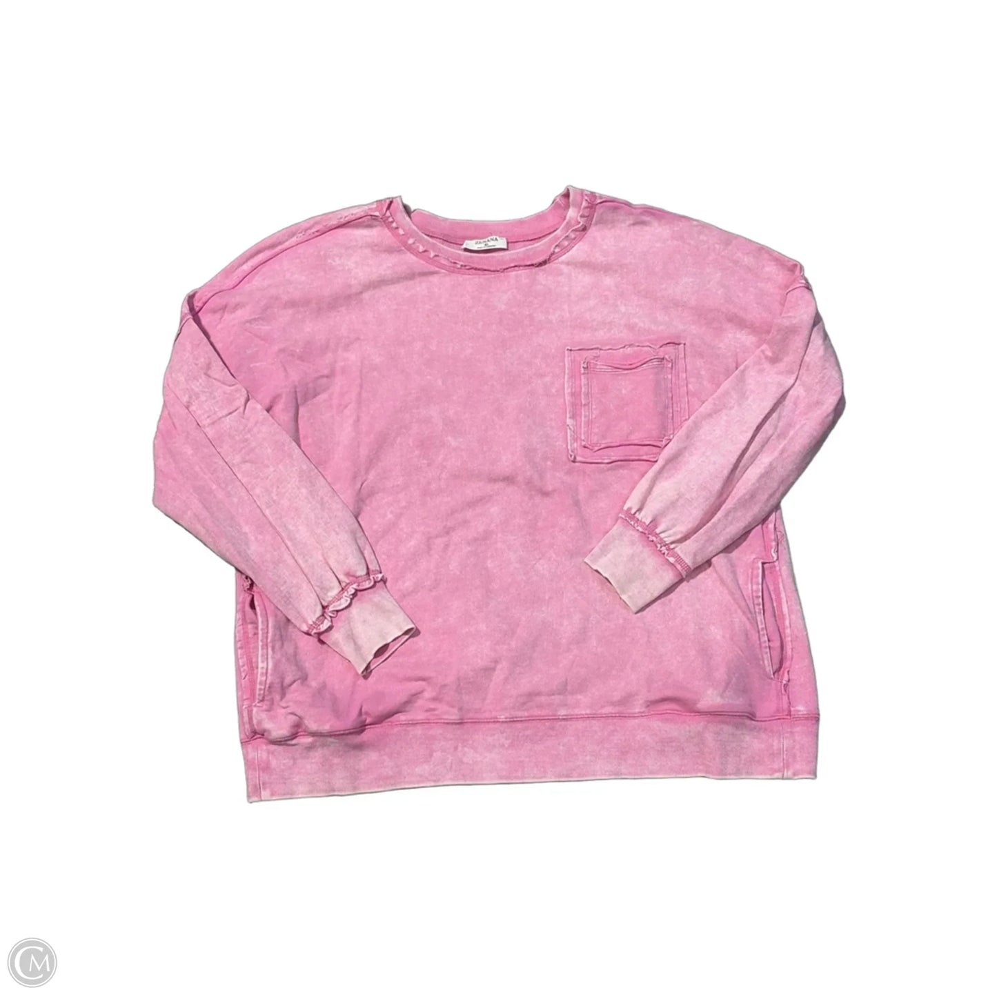 Sweatshirt Crewneck By Zenana Outfitters In Pink, Size: Xl