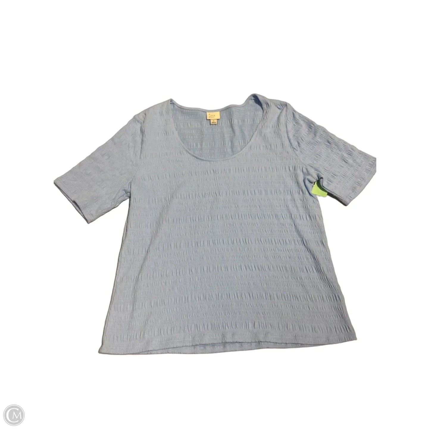 Top Short Sleeve By A New Day In Blue, Size: L