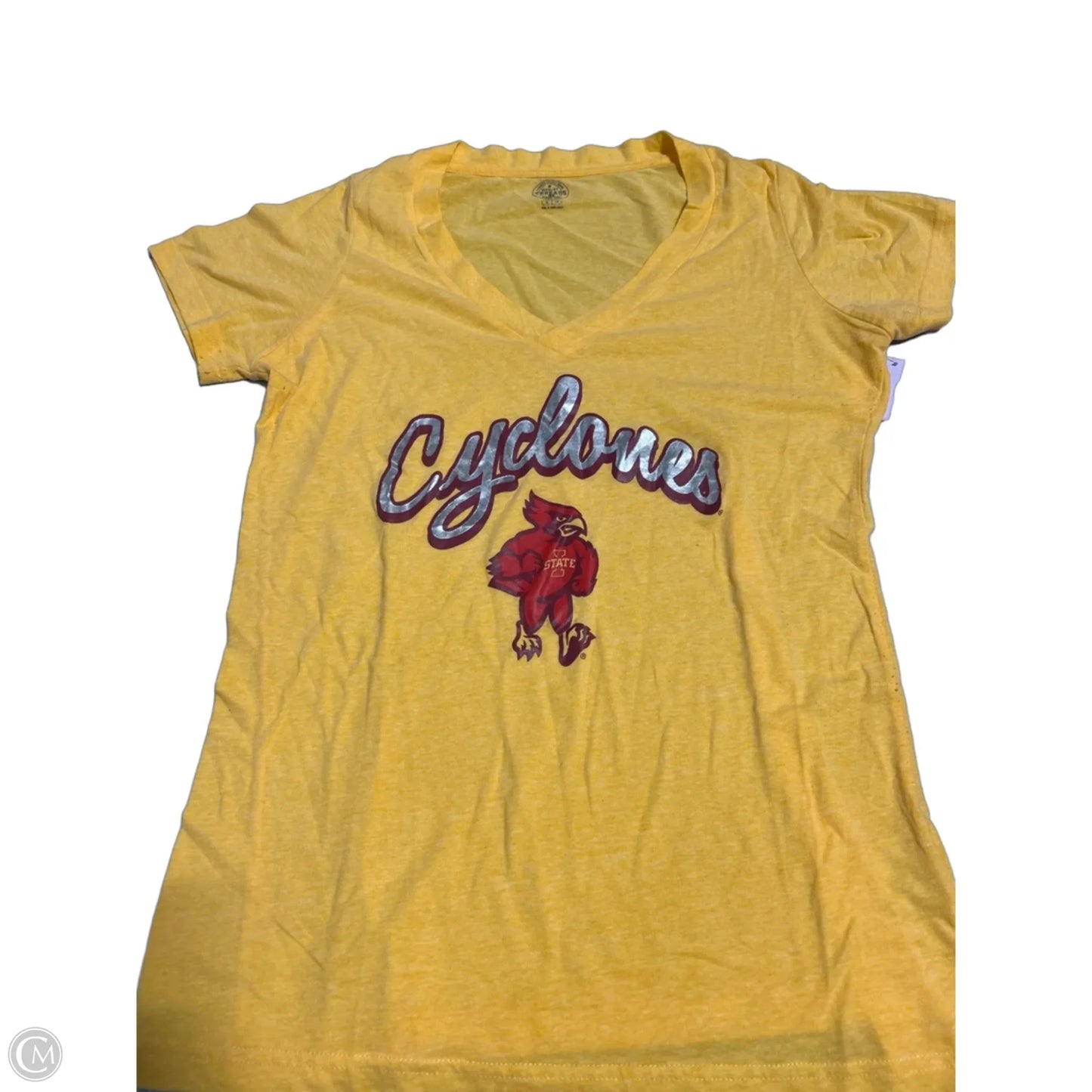 Top Short Sleeve By Cmc In Yellow, Size: Xl