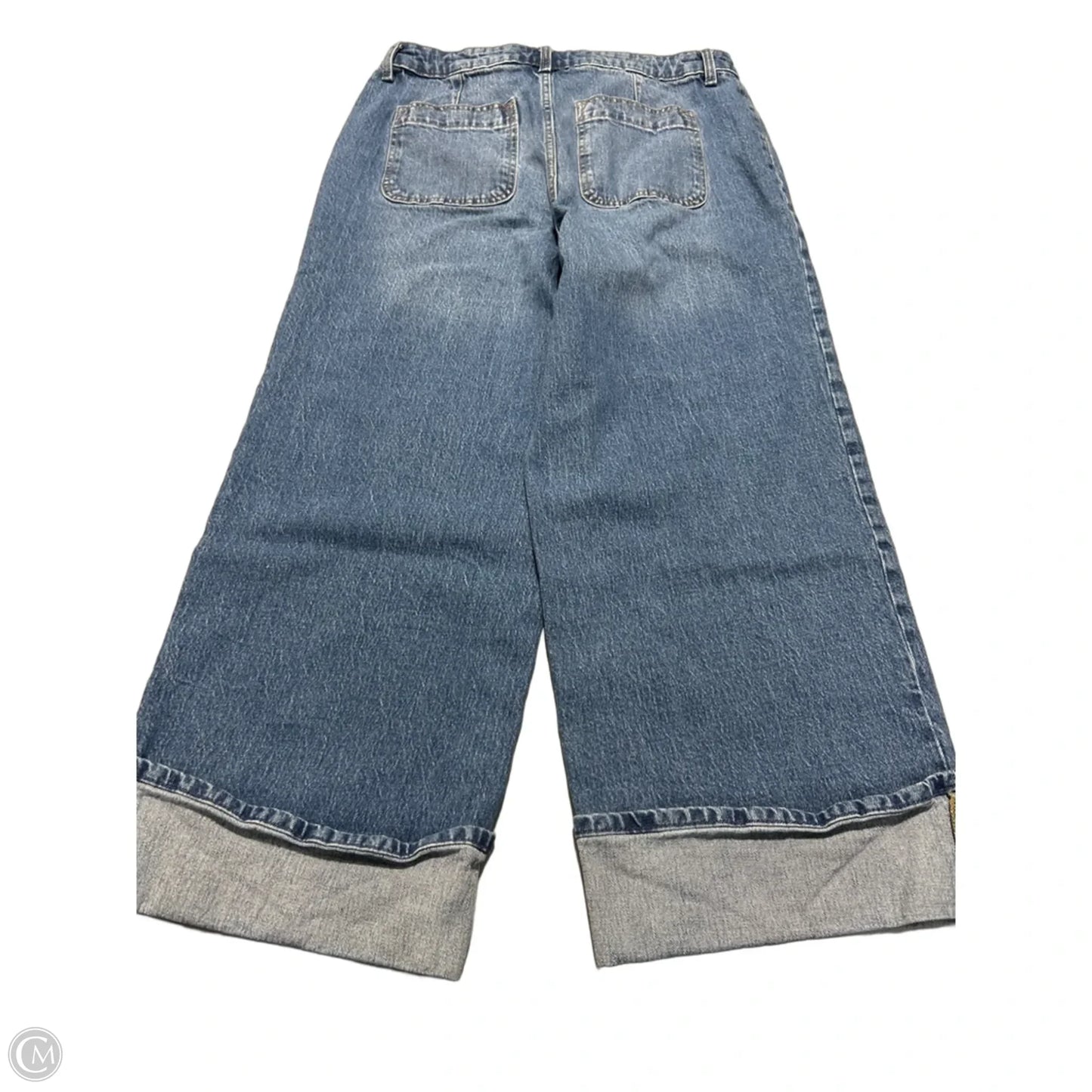 Jeans Wide Leg By Free Assembly In Blue, Size: 14