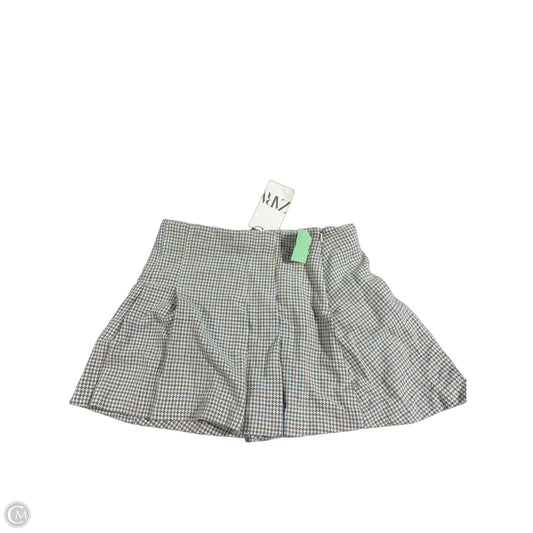 Skirt Mini & Short By Zara In Blue & Brown, Size: S