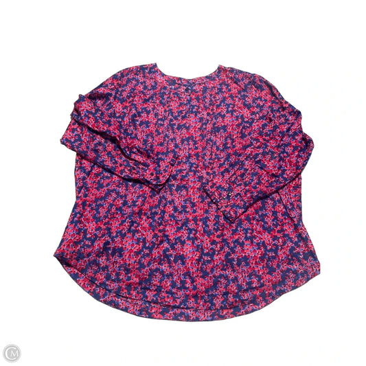 Top Long Sleeve By Talbots In Floral Print, Size: 2x