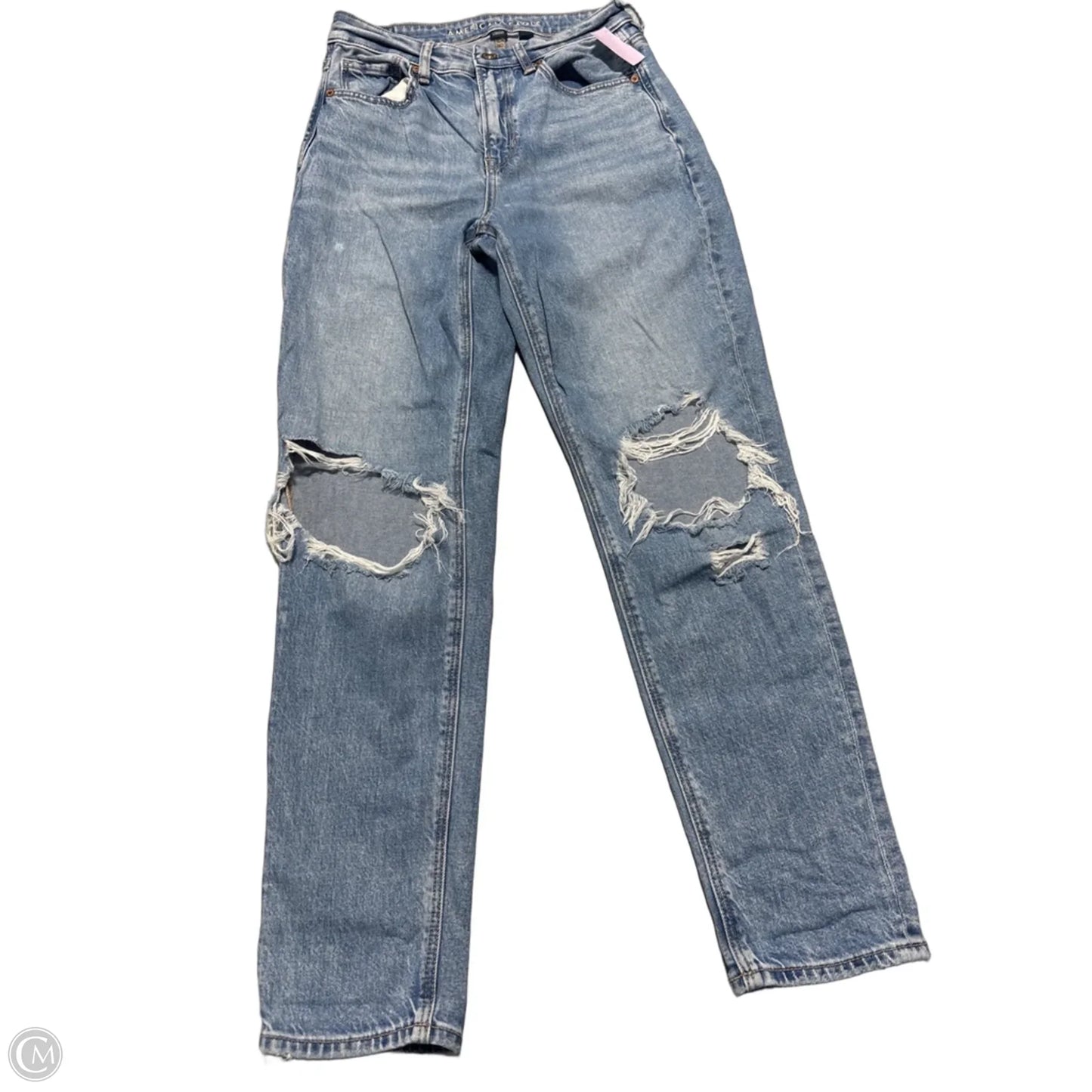 Jeans Straight By American Eagle In Blue, Size: 2