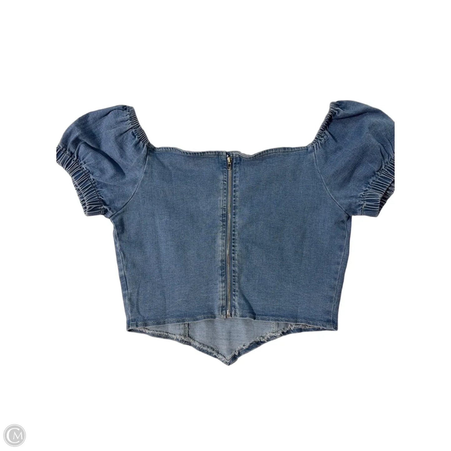 Top Short Sleeve By Shein In Blue, Size: M
