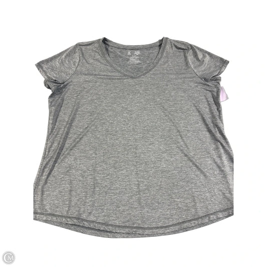 Athletic Top Short Sleeve By Xersion In Grey, Size: Xxl