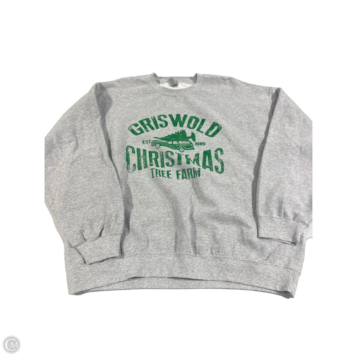 Sweatshirt Crewneck By Gildan In Grey, Size: Xl