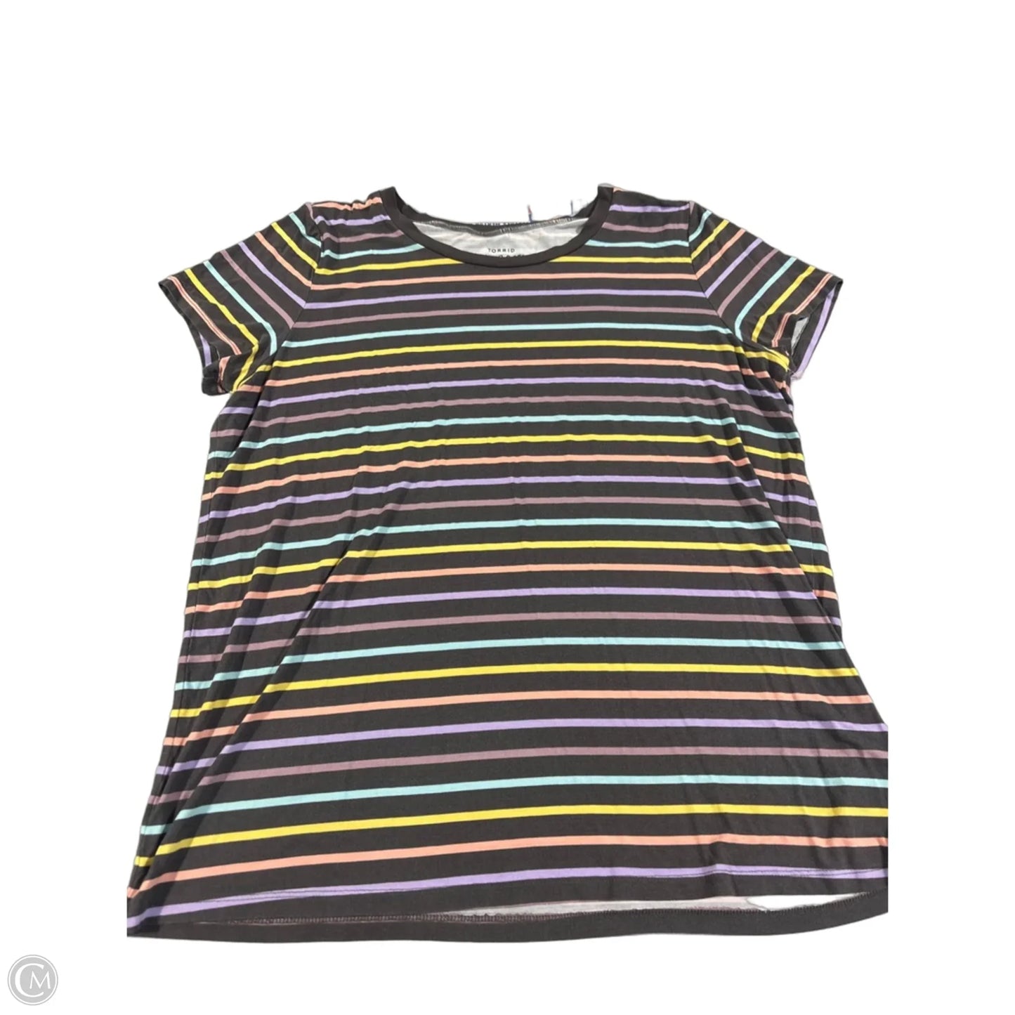 Top Short Sleeve By Torrid In Striped Pattern, Size: 2x