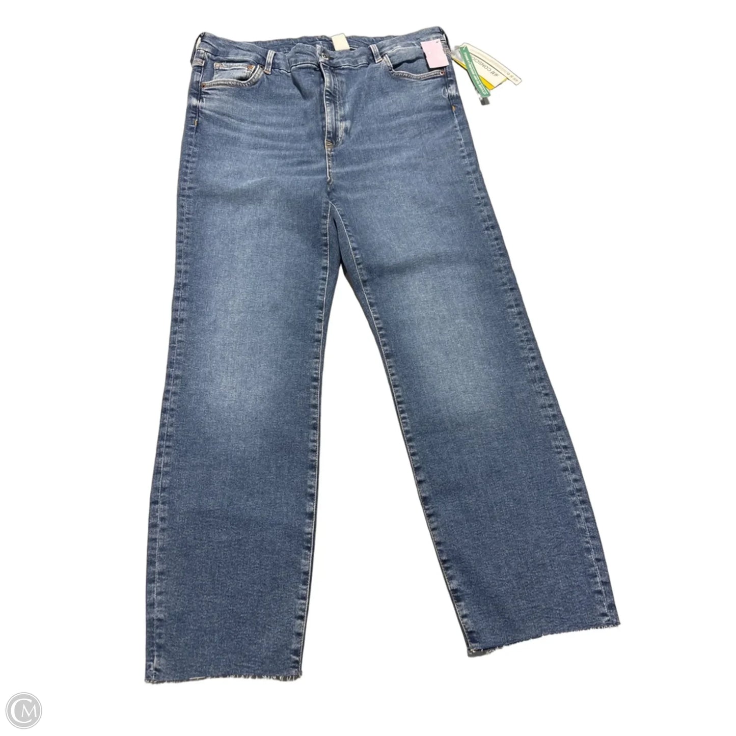 Jeans Wide Leg By H&m In Blue, Size: 16
