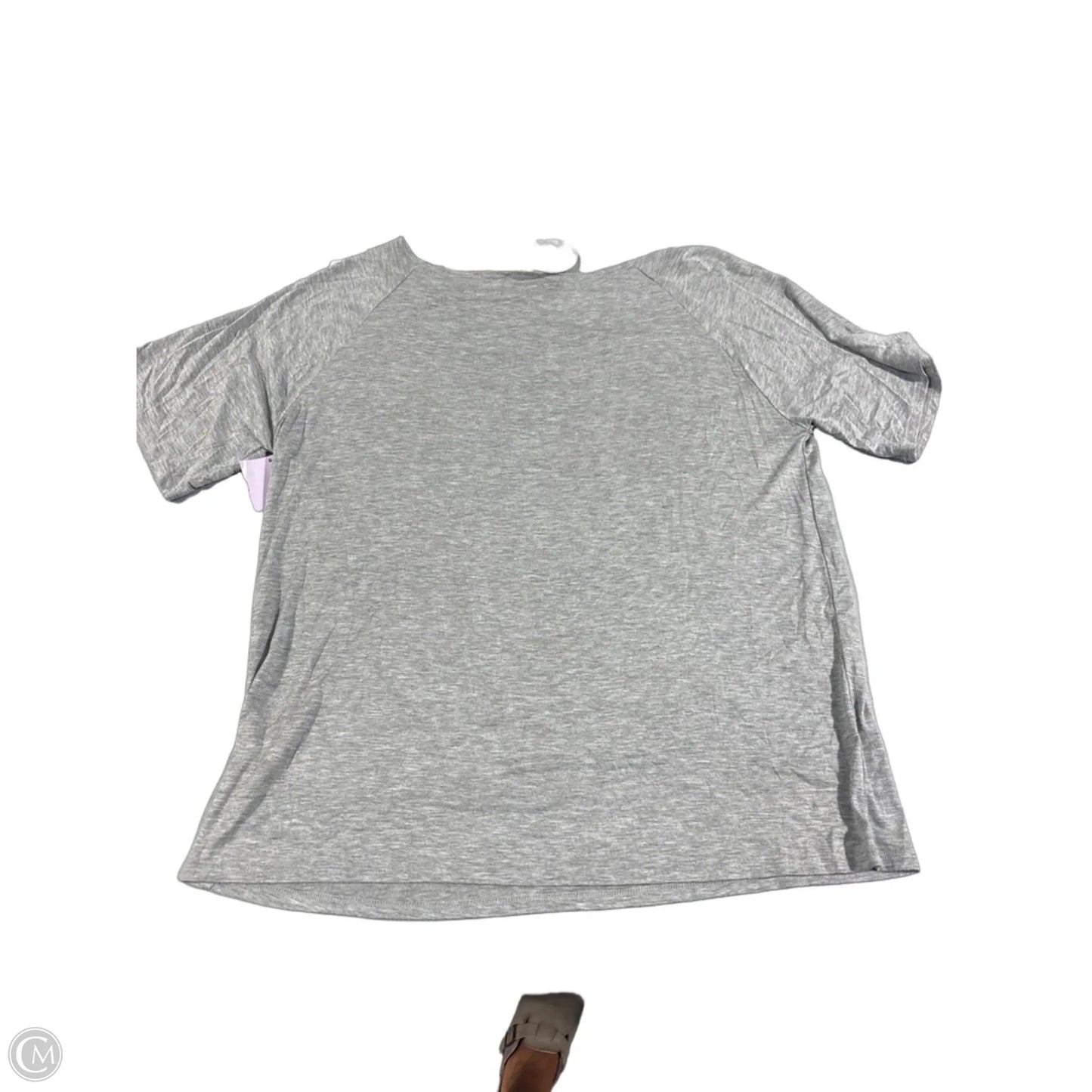 Top Short Sleeve By Bibi In Grey, Size: L