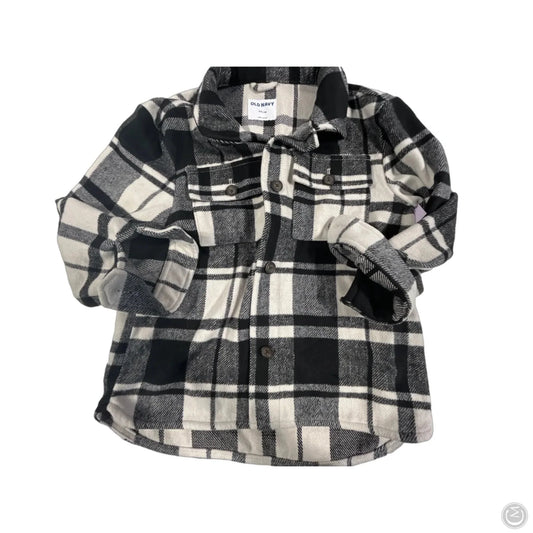 Jacket Fleece By Old Navy In Black & White, Size: Xxl