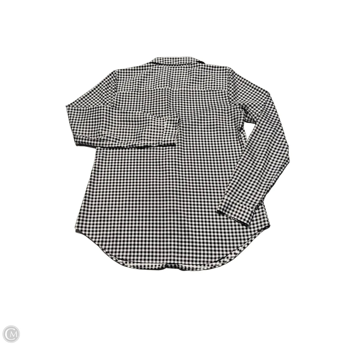 Top Long Sleeve By Ann Taylor In Checkered Pattern, Size: M