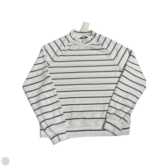 Top Long Sleeve By Evereve In Grey & White, Size: Xs