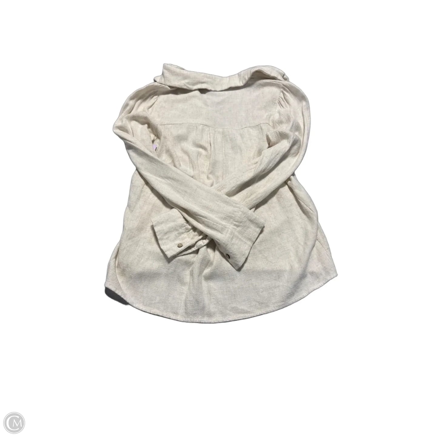 Top Long Sleeve By Cmc In Beige, Size: S