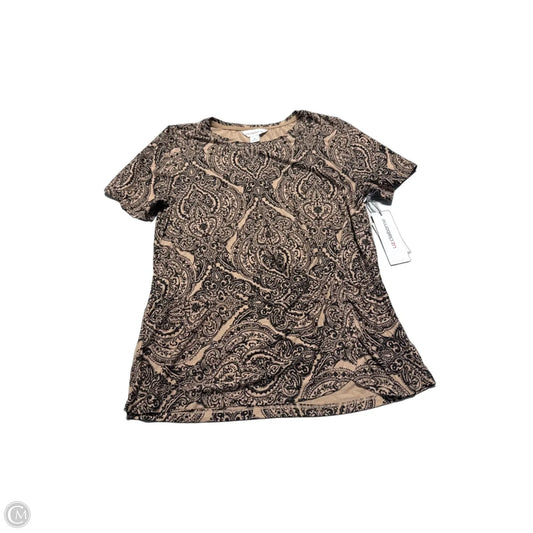 Top Short Sleeve By Liz Claiborne In Animal Print, Size: M