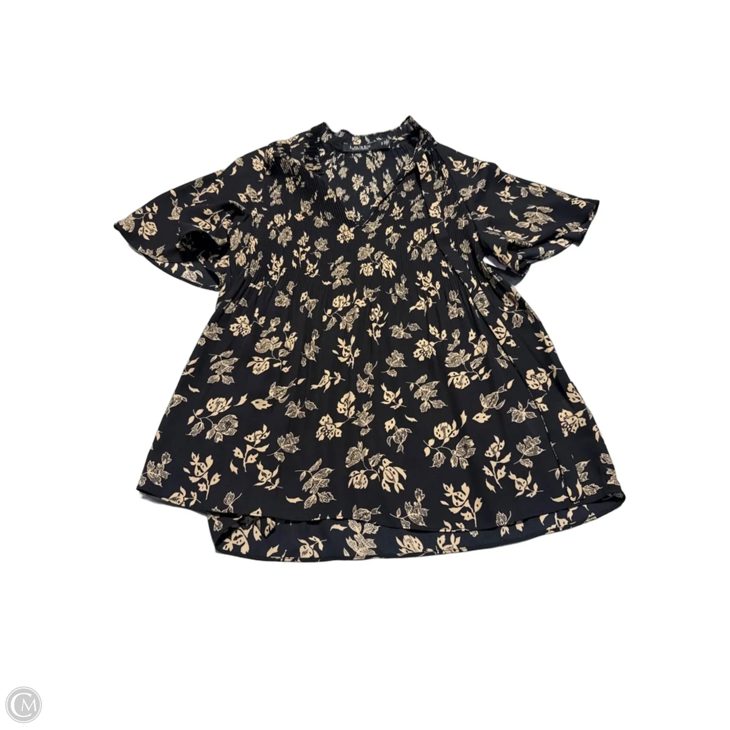 Top Short Sleeve By Ralph Lauren In Black, Size: S
