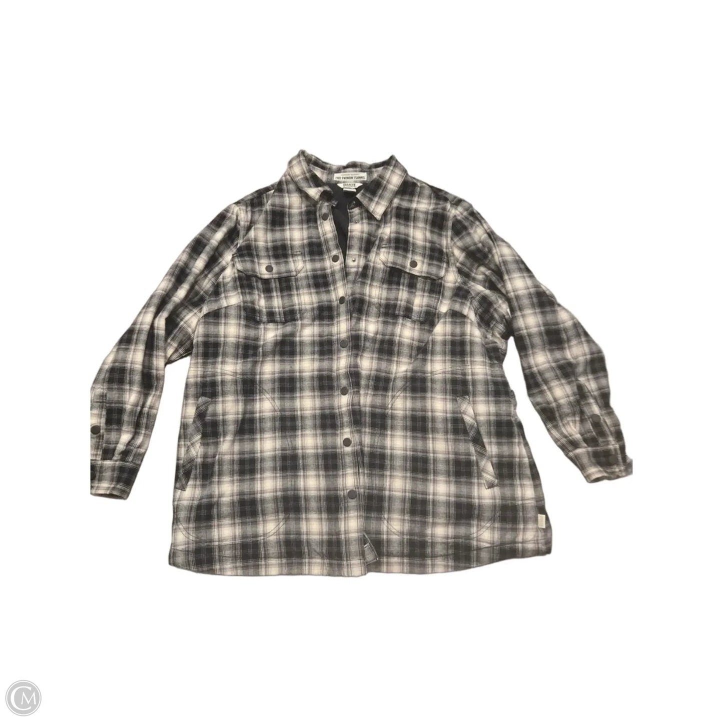 Jacket Fleece By Duluth Trading In Plaid Pattern, Size: 2x