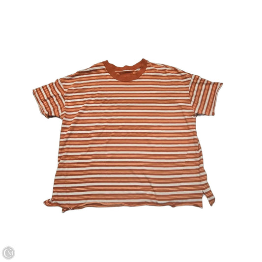 Top Short Sleeve By Aerie In Orange, Size: L