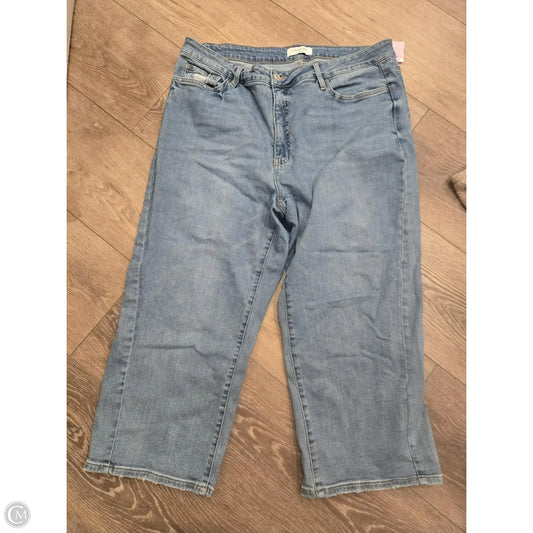 Jeans Wide Leg By Vervet In Blue, Size: 22w