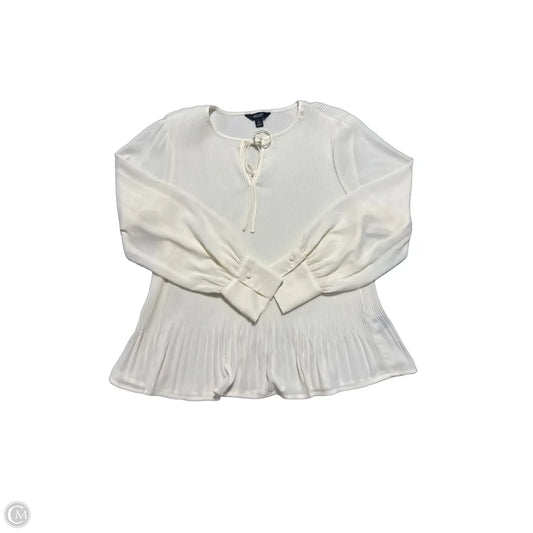 Top Long Sleeve By Simply Vera In Cream, Size: Xl