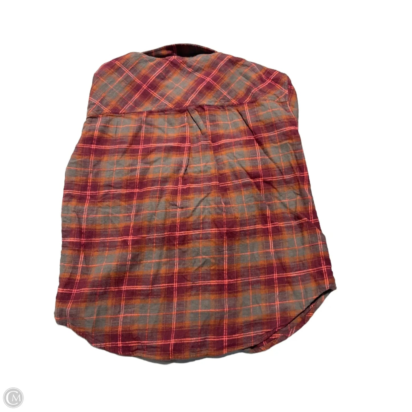 Top Long Sleeve By Maurices In Plaid Pattern, Size: Xl
