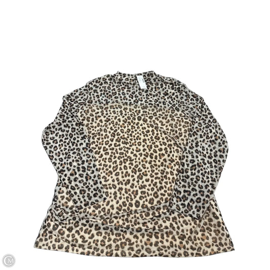 Top Long Sleeve By Maurices In Animal Print, Size: 2x