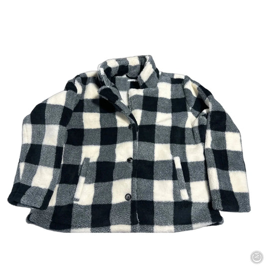 Coat Faux Fur & Sherpa By Maurices In Plaid Pattern, Size: 1x
