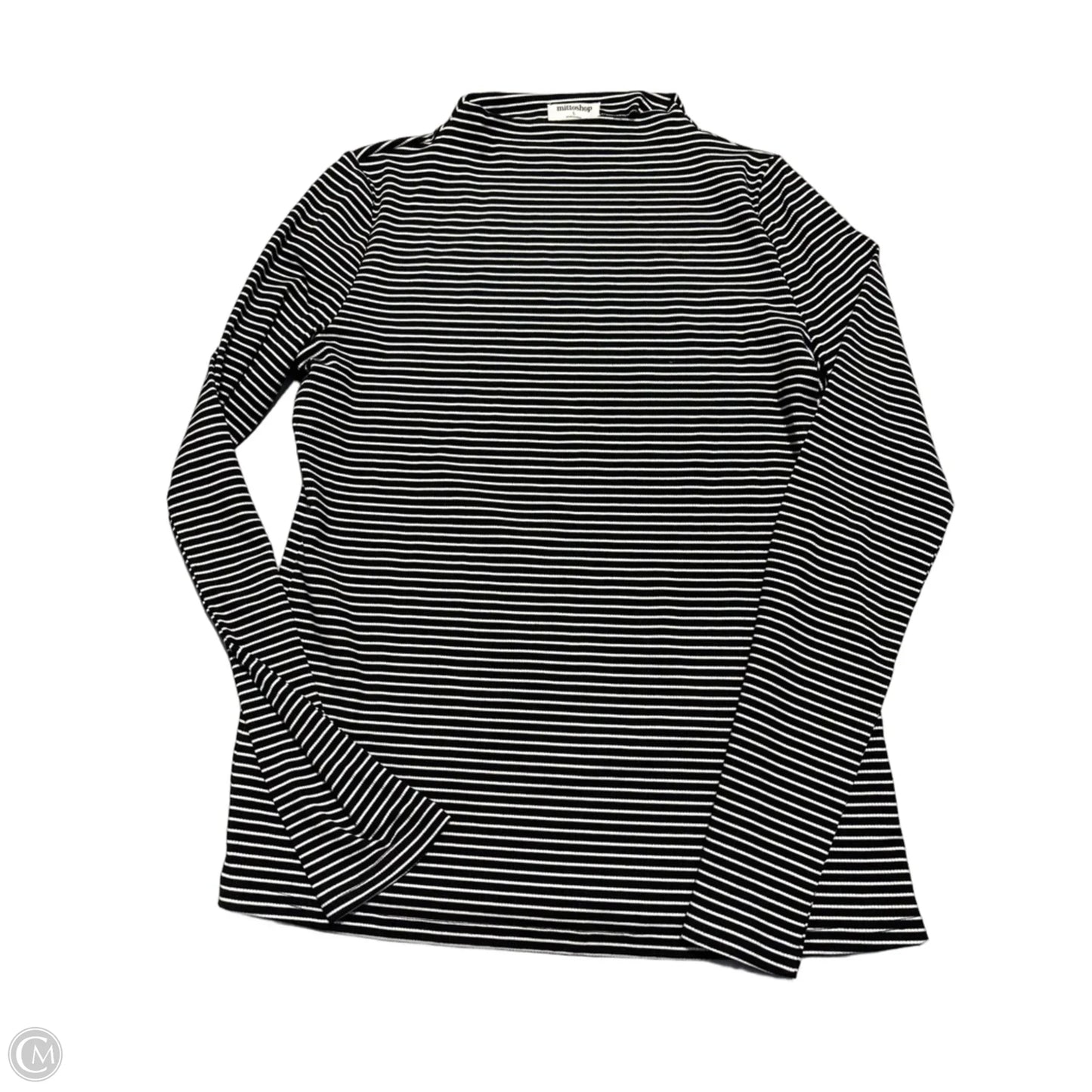 Top Long Sleeve By Mittoshop In Striped Pattern, Size: L