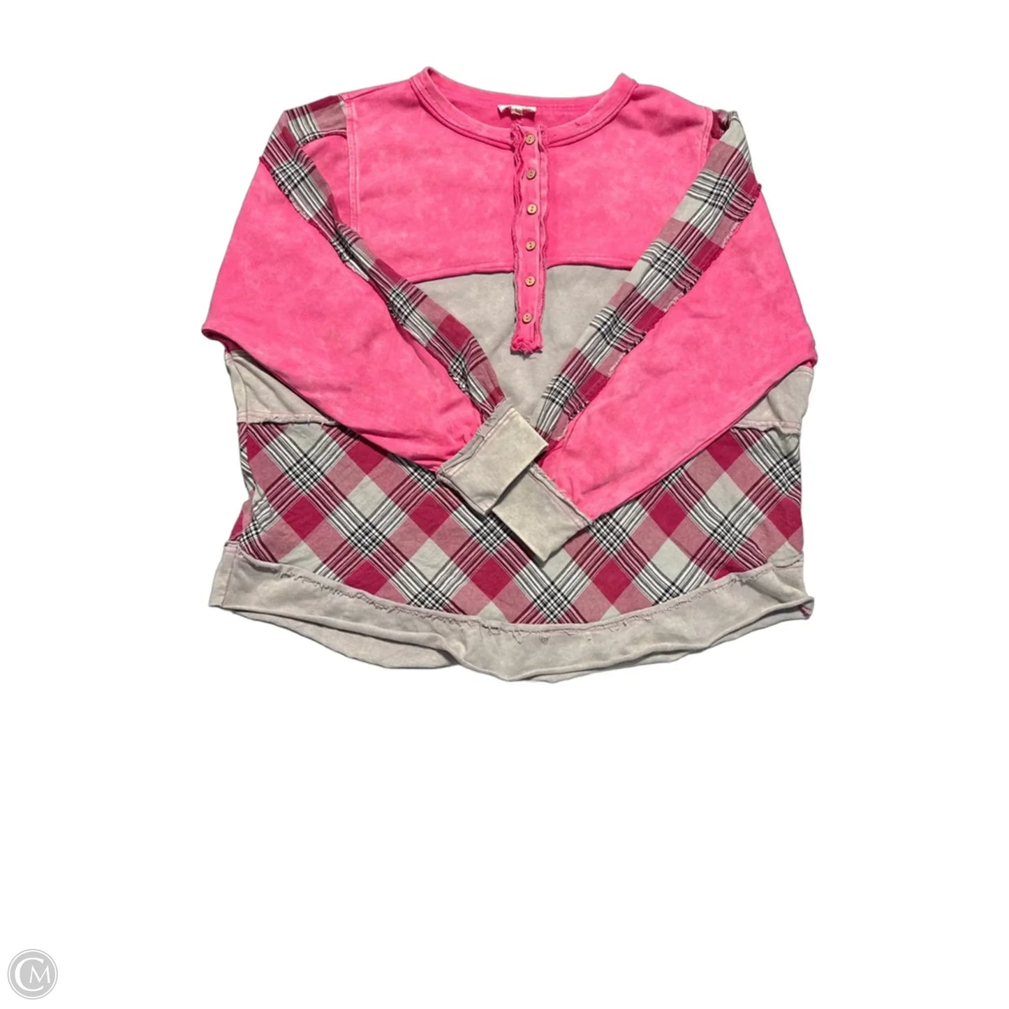 Top Long Sleeve By Cmc In Pink, Size: L