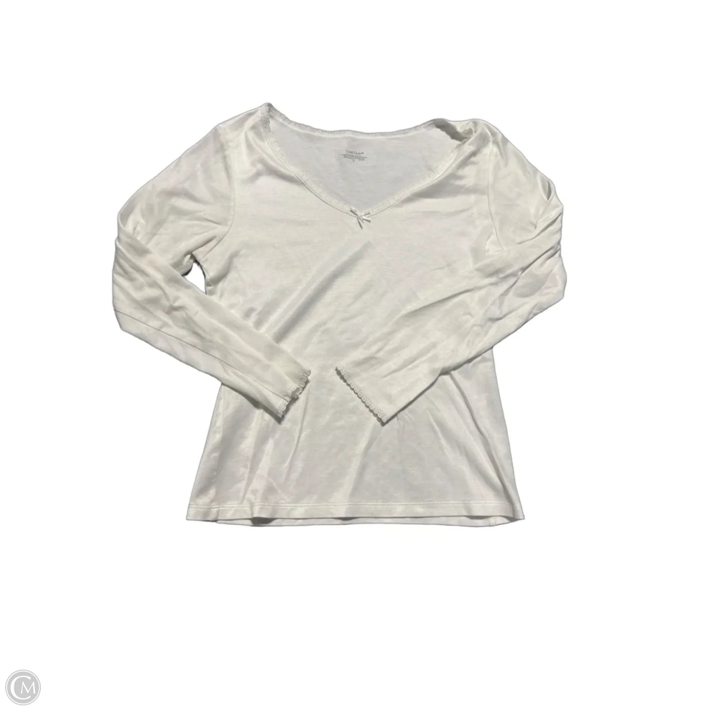 Top Long Sleeve By Cuddl Duds In White, Size: M