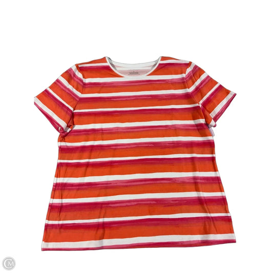 Top Short Sleeve By Talbots In Orange, Size: Xl