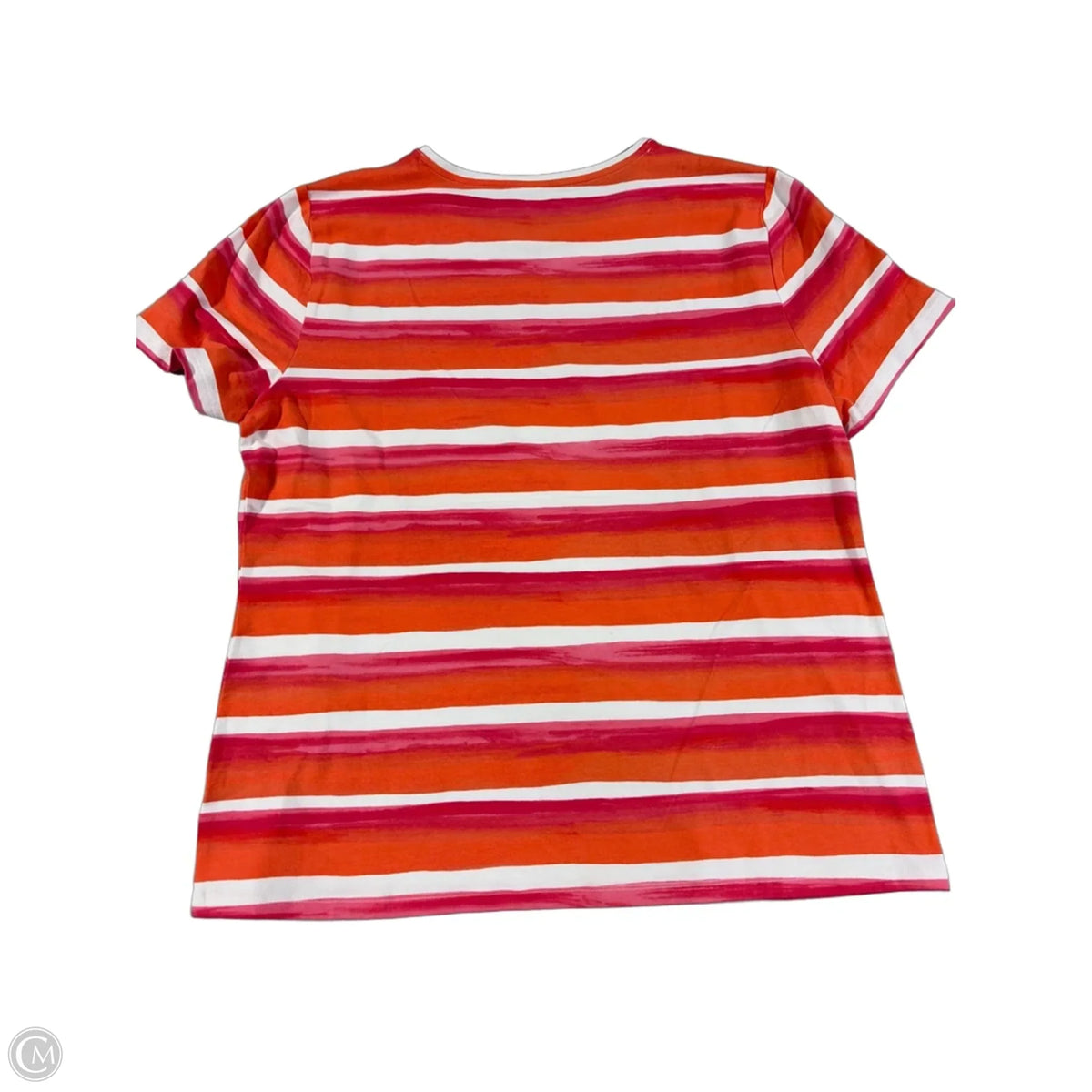 Top Short Sleeve By Talbots In Orange, Size: Xl
