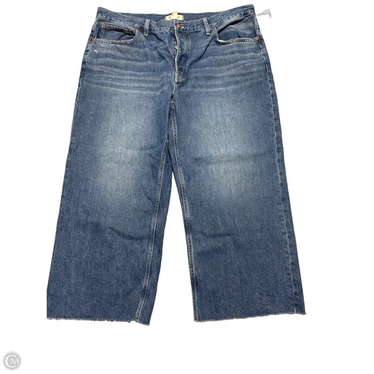 Jeans Wide Leg By Madewell In Blue, Size: 16
