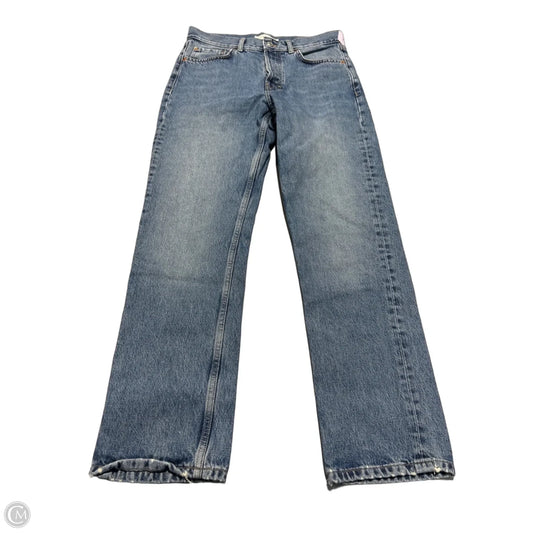 Jeans Straight By Topshop In Blue, Size: 4