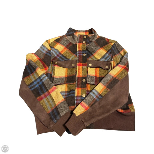 Jacket Fleece By Fate In Plaid Pattern, Size: S