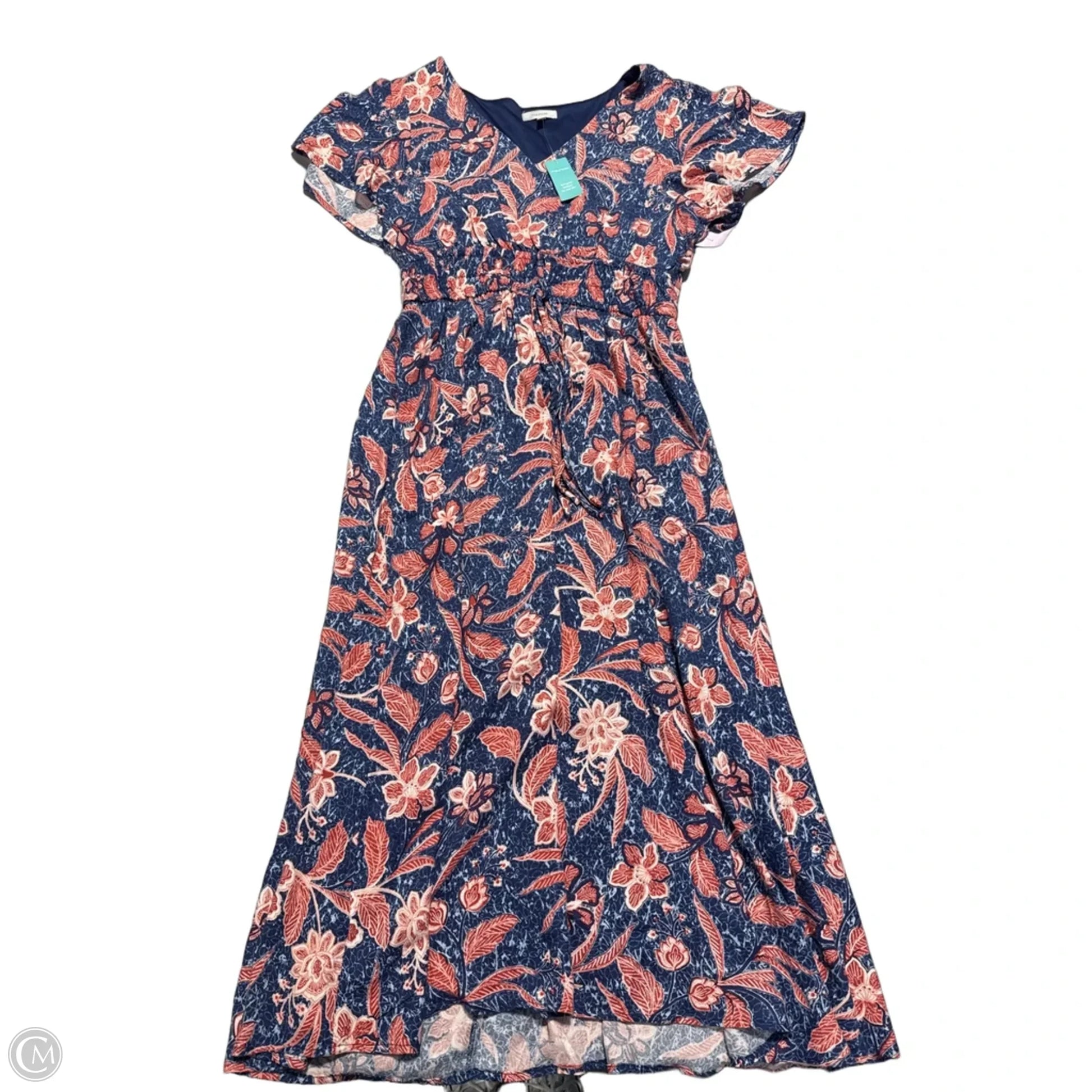 maurices blue dress Casual Maxi By In & Red, Size: M Retro Polka Dots Tie Yes_PublishedInStock Women's Size:9.5