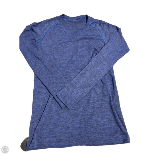 Top Long Sleeve By Lululemon In Blue, Size: M