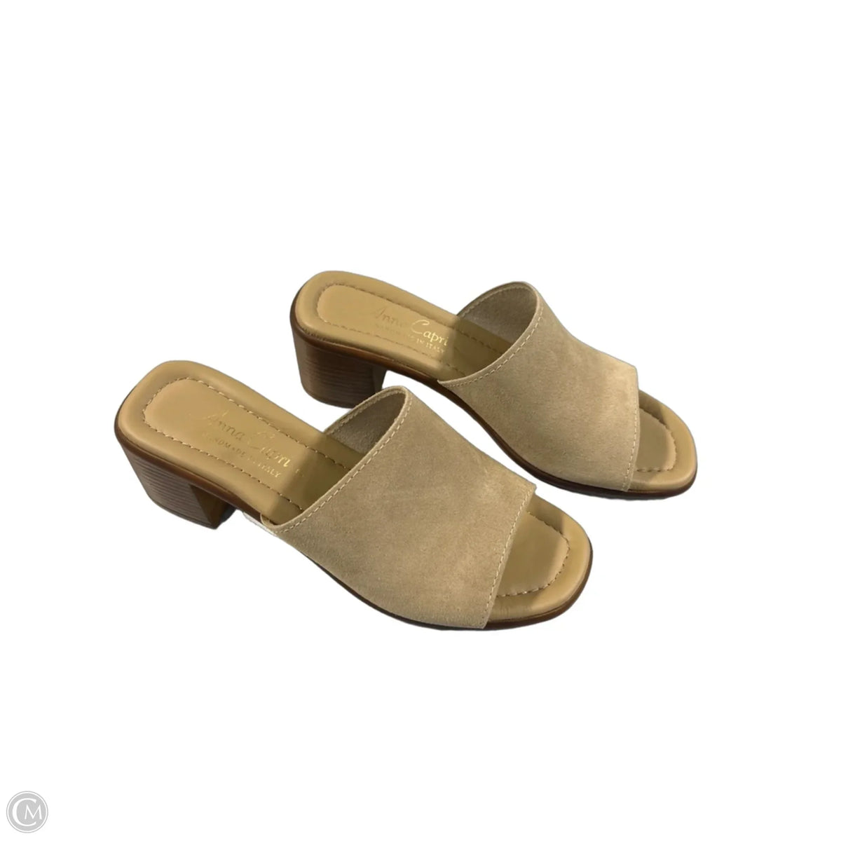 Sandals Heels Wedge By Cmc In Beige, Size: 7