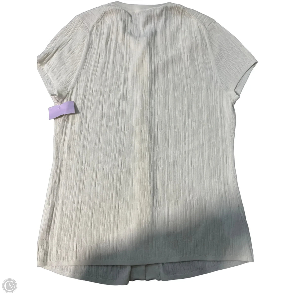Top Short Sleeve By Loft In Beige, Size: L