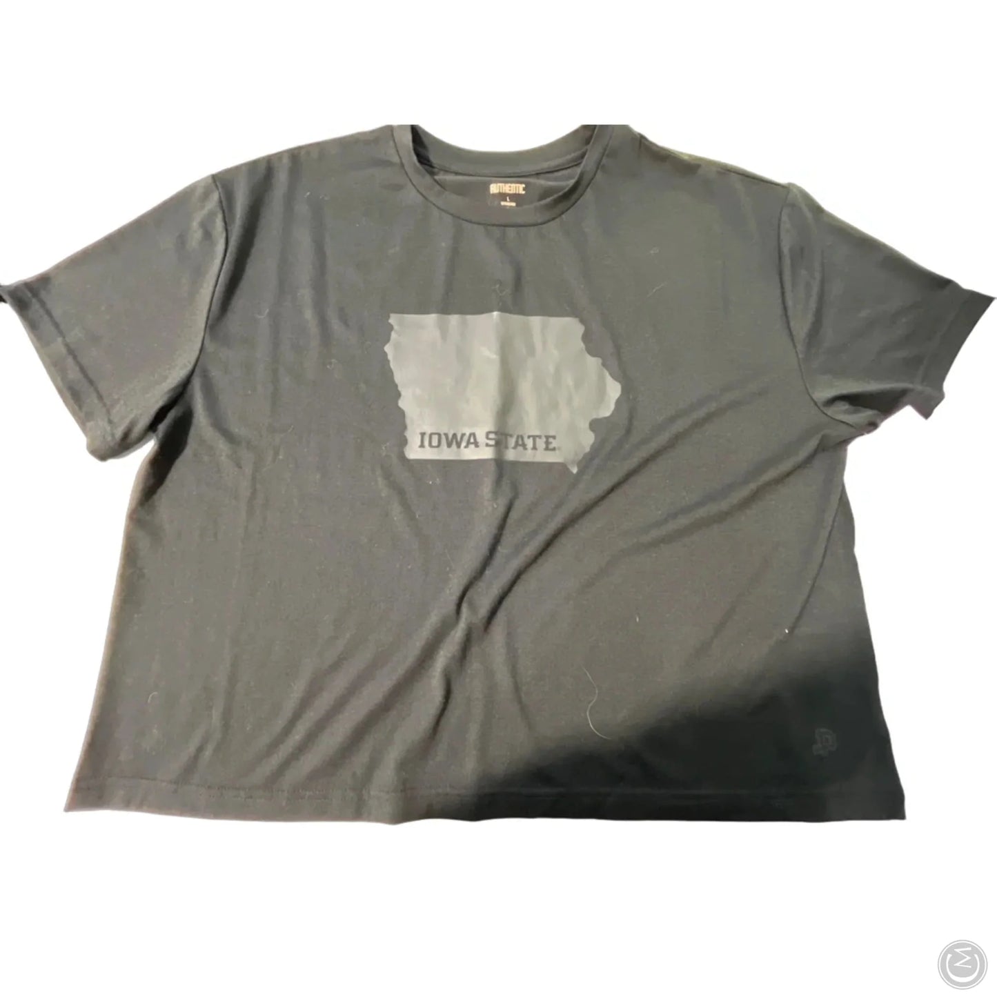 Top Short Sleeve By Authentic In Black, Size: L